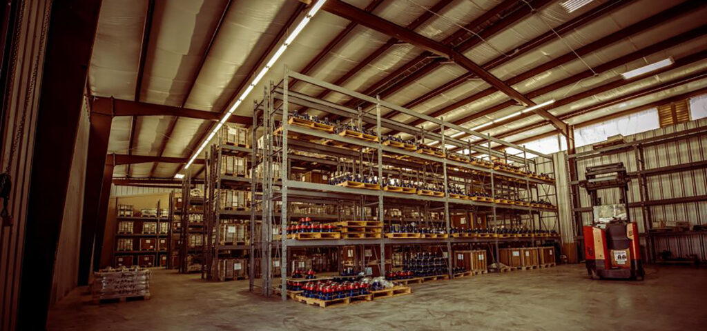 a warehouse with oilfield supply products at ATF OILFIELD SA DE CV.